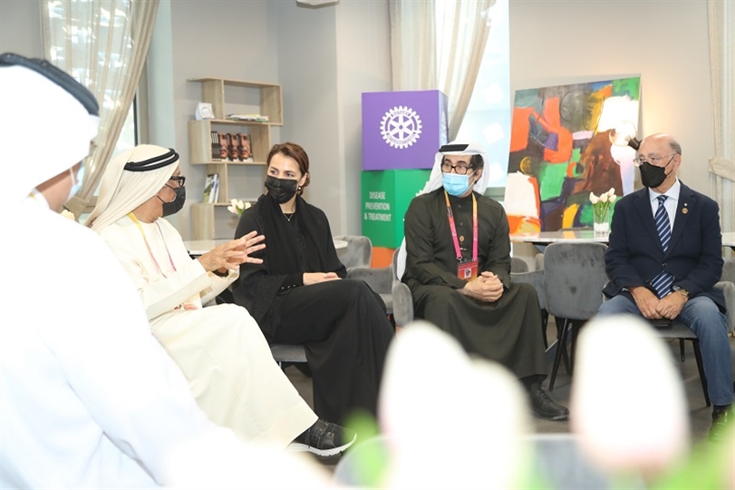 Her Excellency Mariam bint Mohammed Almheiri Visits Rotary International Pavilion at Expo 2020 Dubai 